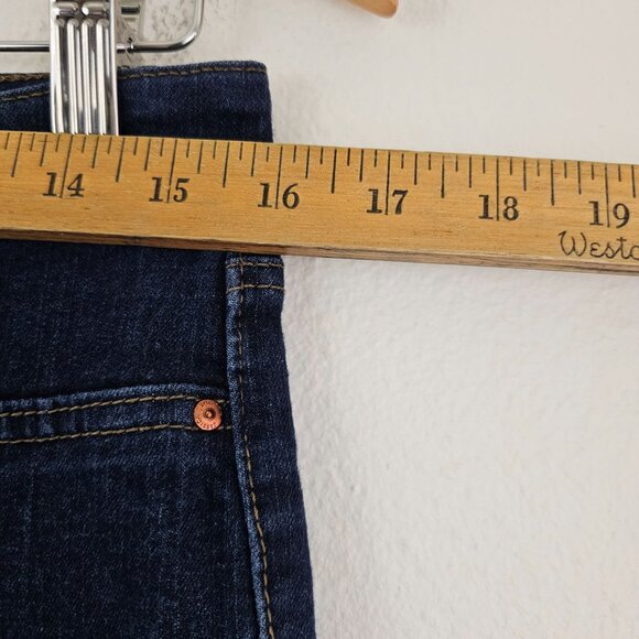 Upcycled Blue Denim Jeans Bohemian Maxi Skirt Sz 12 Hand Sewn With Floral Panels - Picture 6 of 12